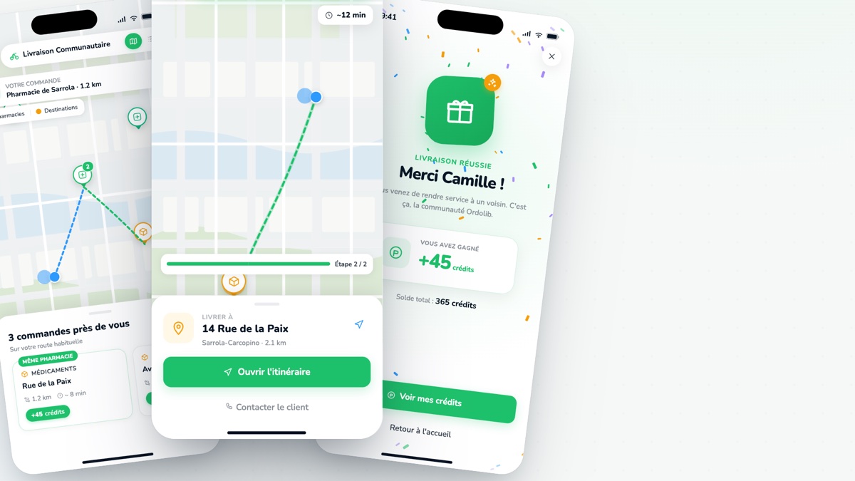 Ordo'Lib — courier route, live navigation and delivery confirmation