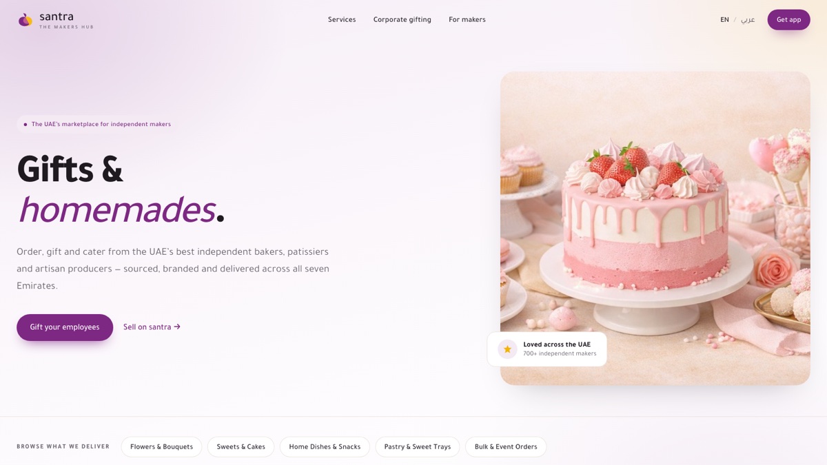 Santra — The Makers Hub homepage